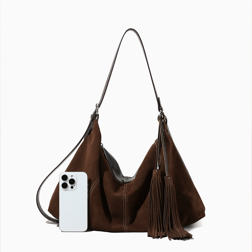 Luxurious Women's Bronze Tote Bag Chic High Gloss Vegan Leather Suede Finish for Fashion Forward Elegance