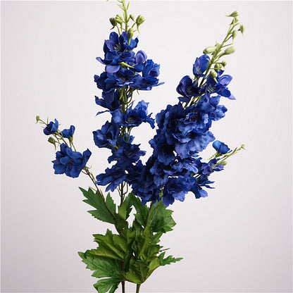 Luxurious Touch Moisture-Locking Delphinium Long-Stemmed Faux Flowers for Weddings, Home Decor, and Photography Props – Stunning Realistic Artificial Floral Arrangements