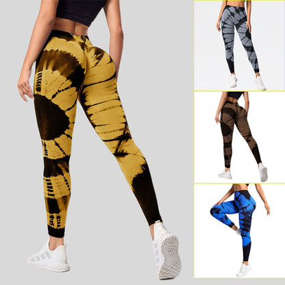 High Waisted Tie Dye Butt Lifting Leggings for Fat Burning for Yoga and Intense Workouts