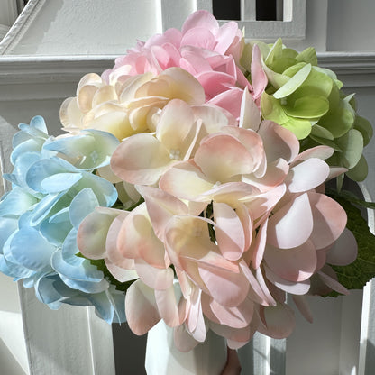 Elegant  Fabric 18-Piece Hydrangea Bouquet Set - Luxurious Floral Decor for Weddings, Home, and Holidays