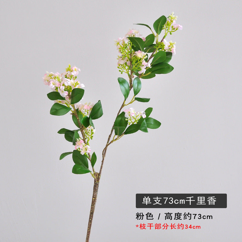 Realistic Osmanthus and Night Jasmine Faux Flower Arrangement for Home Decor, Wedding Decorations, Floral Photography Props | Beautifully Crafted and Long-Lasting