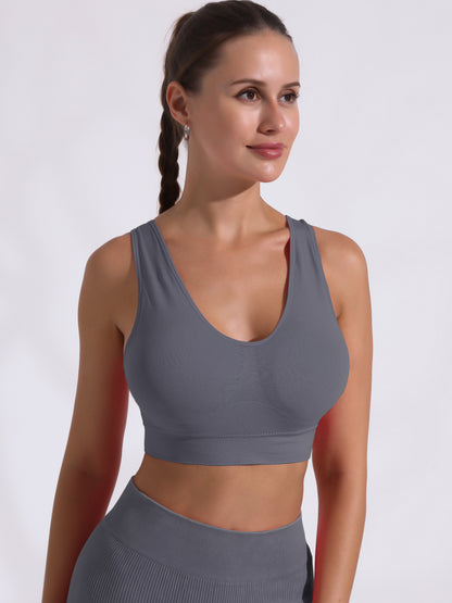 Detachable Cup Yoga Tank Top for Women Shock Absorbing Shape Enhancing Sports Bra for Running Fitness and All Day Wear