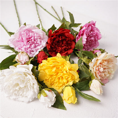 Soft Touch Moisturizing Peony and Peony Artificials - Elegant Indoor Home Decoration, Perfect Floral Arrangement for Stunning Photography Props