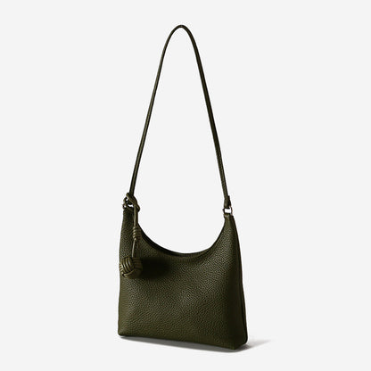 Chic Korean Style Genuine Leather Underarm Handbag Luxury Fashion Tote for Commuting Versatile Minimalist Shoulder Bag for Everyday Use