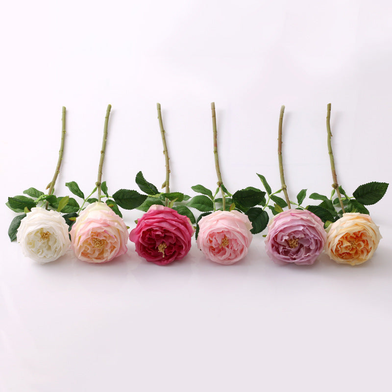 Luxurious Austin Rose Artificial Flower Arrangement – Experience Soft Touch, Moisture Retention, and Elegance for Your Dining Table and Living Room Décor