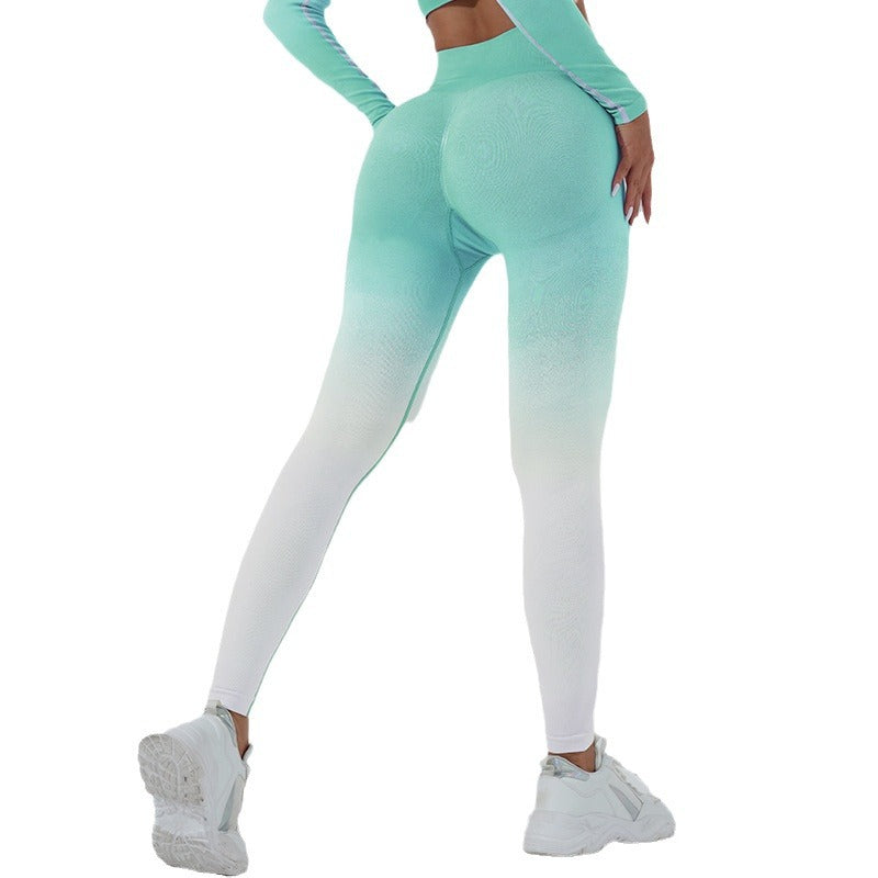 Seamless High Waisted Yoga Pants with Interwoven Cationic Dye Ultra Stretch Fitness Leggings for Women for Gym Everyday Wear