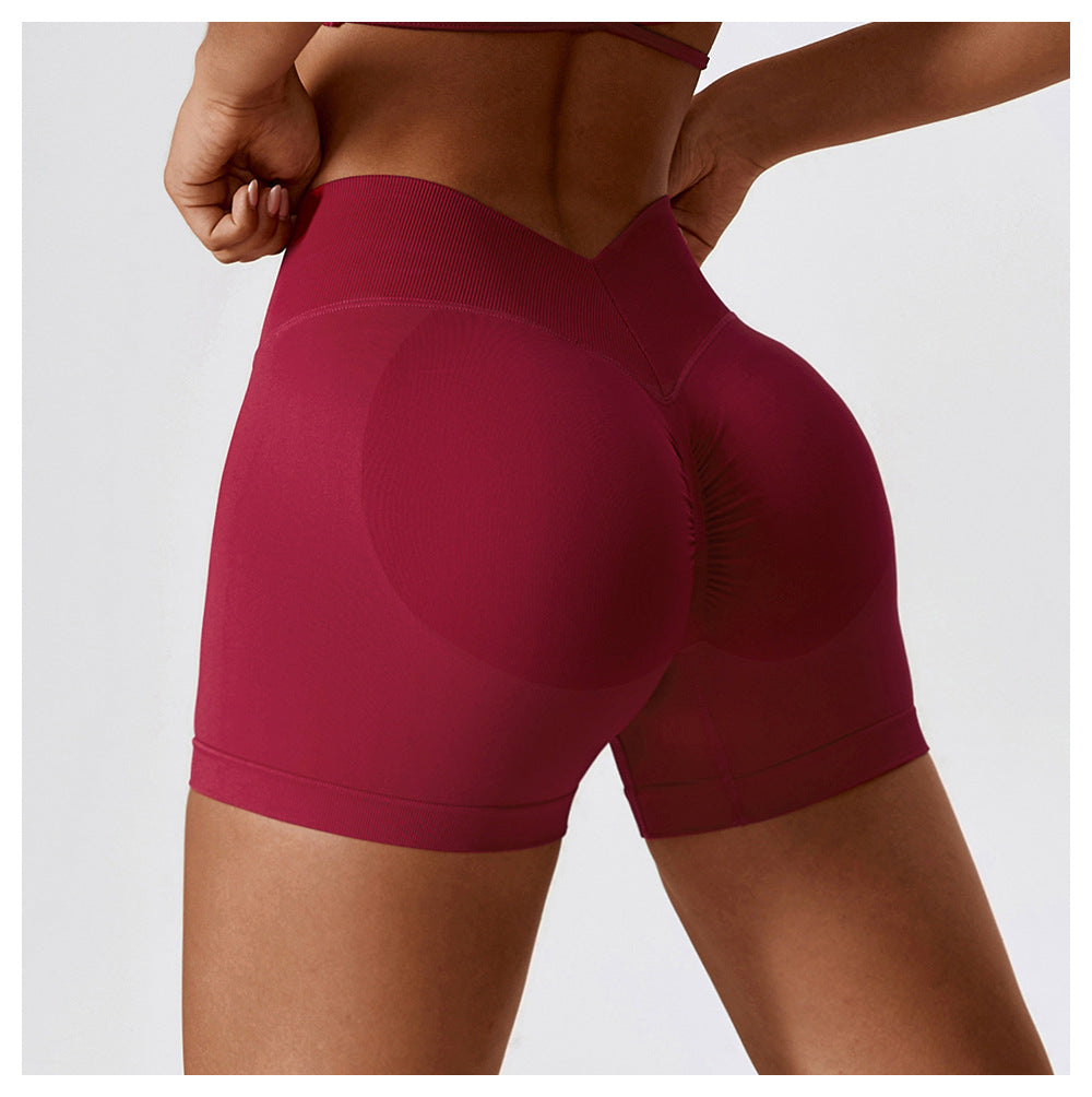 Seamless High Waisted Yoga Shorts for Tummy Control and Butt Lifting and Comfortable Exercise Shorts for Running and Workouts