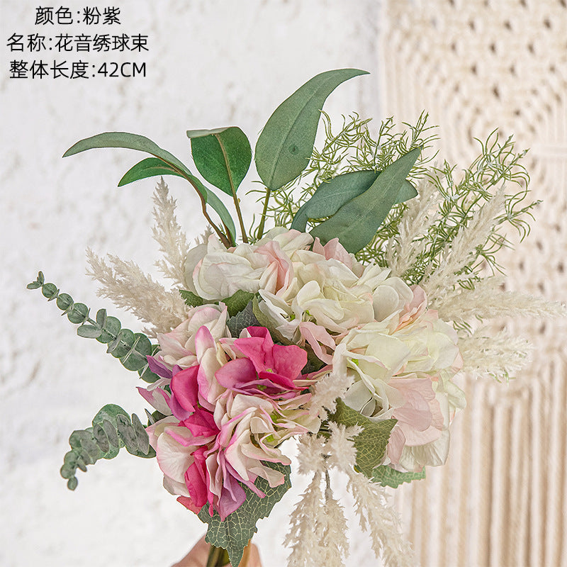 Stunning Artificial Hydrangea Bouquet for Home Décor | INS Style Wedding Flowers | Realistic Faux Floral Arrangement | Perfect for Celebrations and Events MW99554