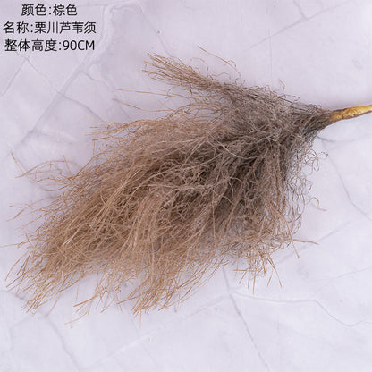 Wind Willow Reed Fiber Faux Flowers for Home Decor - Elegant Wedding and Event Decoration - MW89004