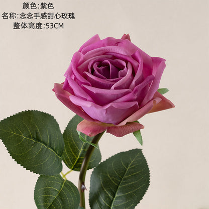 Charming Sweetheart Rose Artificial Flowers for Wedding Decor - Elegant INS Style Home Decoration, Realistic Touch, Perfect for Any Occasion - Model MW60004