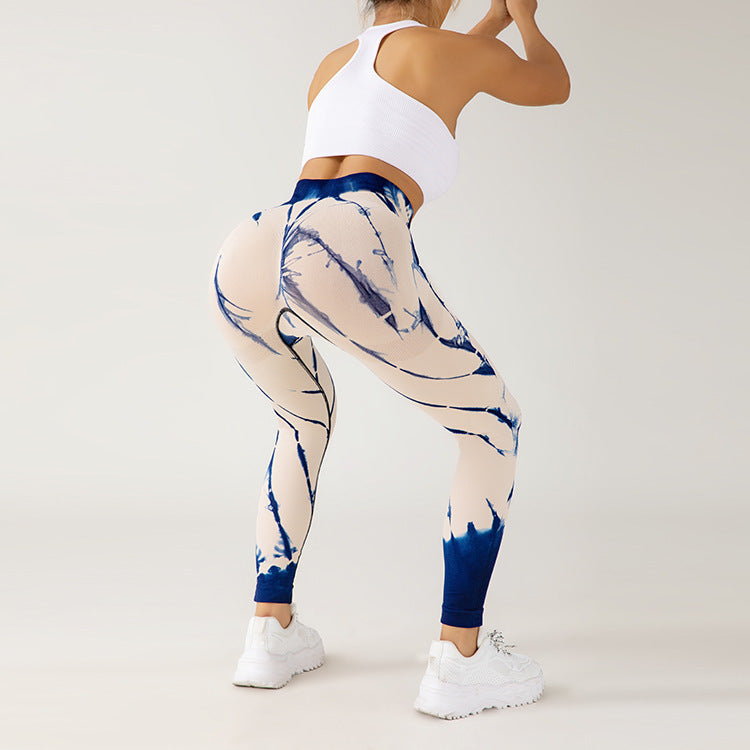 Seamless High Waisted Tie Dye Yoga Leggings for Peachy Butt Lift for Running Workouts and Everyday Comfort