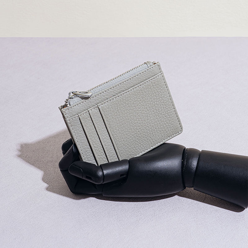 Genuine Leather Card Wallet Compact Short Wallet with Multiple Card Slots Portable Coin Pouch Pebble Texture Design