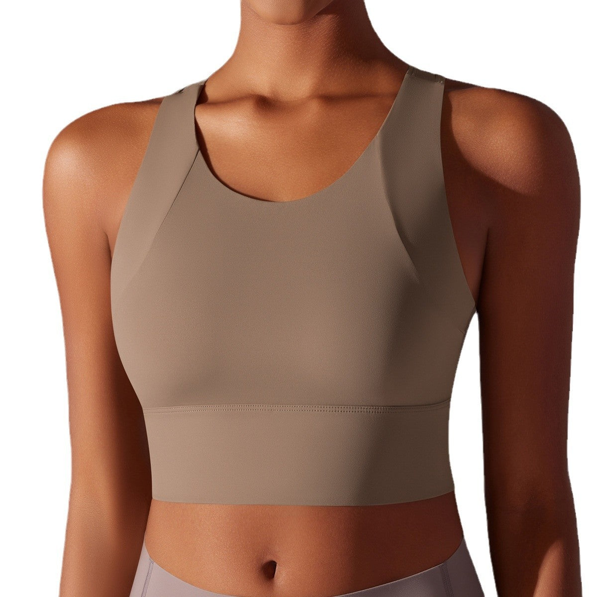 Seamless Sports Bra Tank Top with Built in Support Sculpting Activewear for Women for Yoga Fitness and Gym Workouts Flattering Back Design for a Slimmer Silhouette