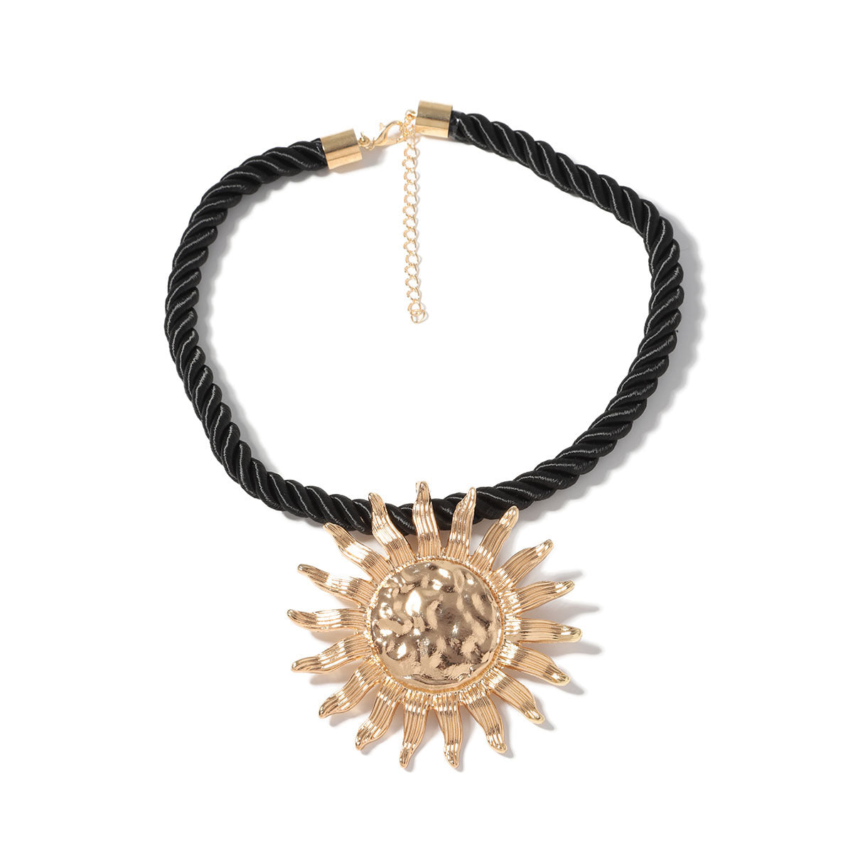 Minimalist Sunflower Alloy Pendant Necklace – Versatile Beach Vacation Style for Trendy Women