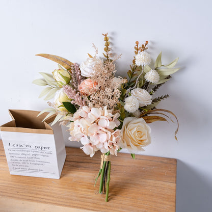 Elegant Artificial Flower Bouquet -柳岸风微凉手札 - Perfect for Home Decor, Weddings, and Wall Art (CF01433)