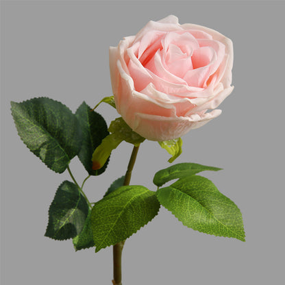 Single Artificial Moisturizing Rolled-edge Rose Bouquet for Elegant Home Decor, Photography Props, and Indoor Arrangements - Perfect for Captivating Decor