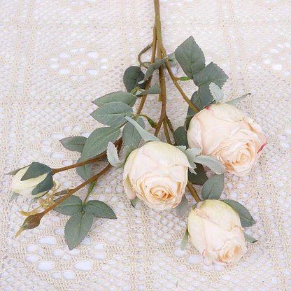 Realistic Synthetic Rose Flowers with Soft Edges – Elegant Faux Floral Arrangements for Weddings, Photography, and Home Décor