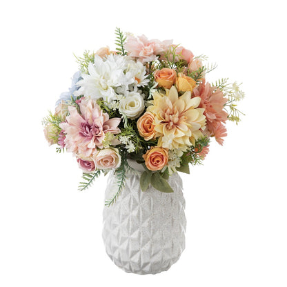 Stunning Artificial Dahlia Bouquet - Perfect Home Decor, Wedding Handheld Floral Arrangement, and Beautiful Faux Rose Wall Flowers - INSMW66793