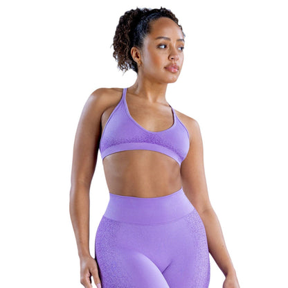 Women's High Performance Yoga Bra with Strappy Open Back Quick Dry Moisture Wicking Gym Top for Comfort and Style