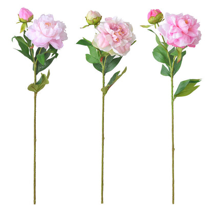 Stunning Faux Peony and Paeonia Flowers - Beautiful 2-Headed Silk Floral Arrangement for Elegant Nordic Home Décor & Wedding Decorations - Maintenance-Free Artificial Flowers Perfect for Any Occasion