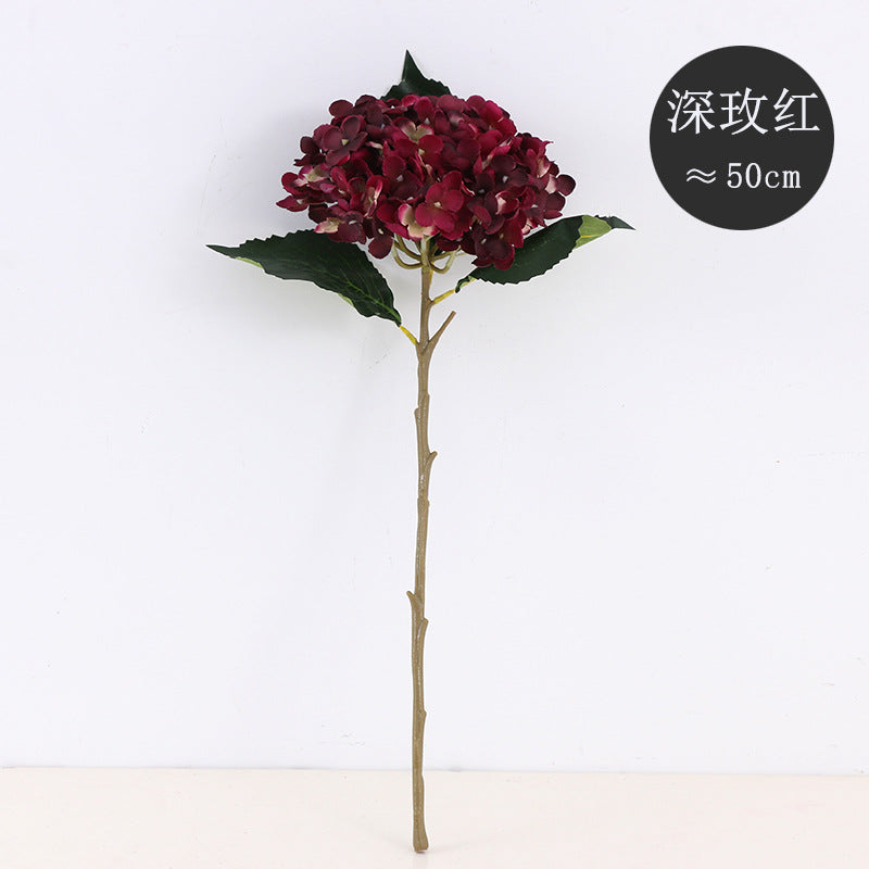 Realistic Gradient Hydrangea Stem - 11-Branch Faux Flower for Stunning Wedding and Home Decor, Perfect for DIY Creations