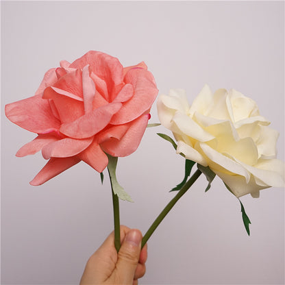 High-Quality Touch and Moisture-Resistant Short-Stem Rose Flowers for Wedding Decor and Home Decoration - Elegant Floral Props for Weddings and Special Events