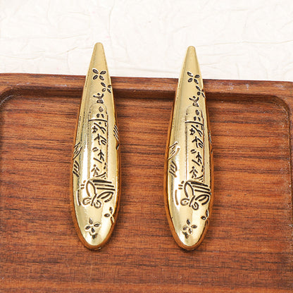 Chic Luxe -Shaped Engraved Earrings for a Sophisticated Look | Unique Minimalist Design for Effortless Style