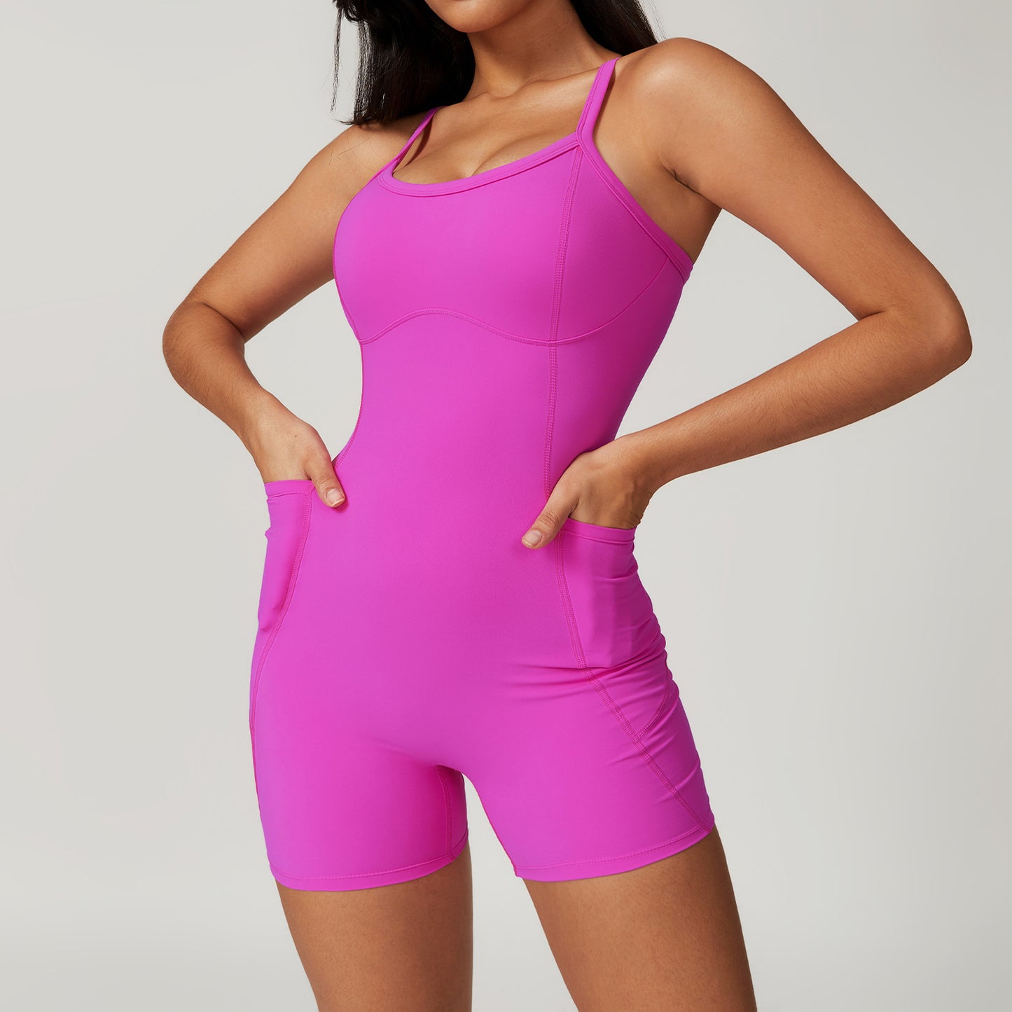 Slim Fit Backless Yoga Jumpsuit with Built In Bra Pads Quick Dry Sports Activewear for Comfort and Style Model 8671