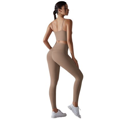 Women's Antibacterial Yoga Bra and High Waisted Butt Lifting Leggings Set for and Comfy Workouts