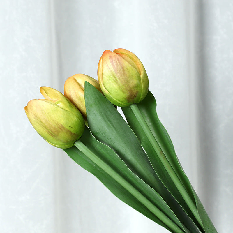 Set of 3 Realistic Fake Tulips | Hotel & Home Decor | Elegant Artificial Floral Arrangements for a Touch of Beauty