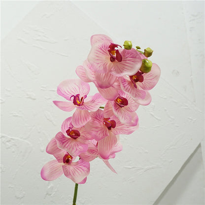 Realistic 9-Head Orchid Simulation Flowers - Perfect for Home Decor, Window Display, and Wedding Arrangements