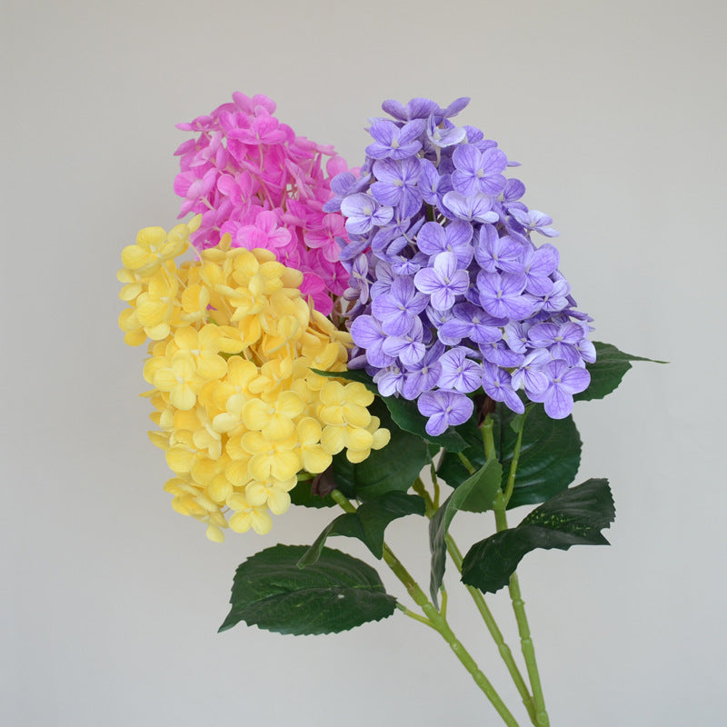 3D Printed Hydrangea Soft Gel Faux Flowers - Moisturizing Realistic Touch for Wedding and Event Decorations