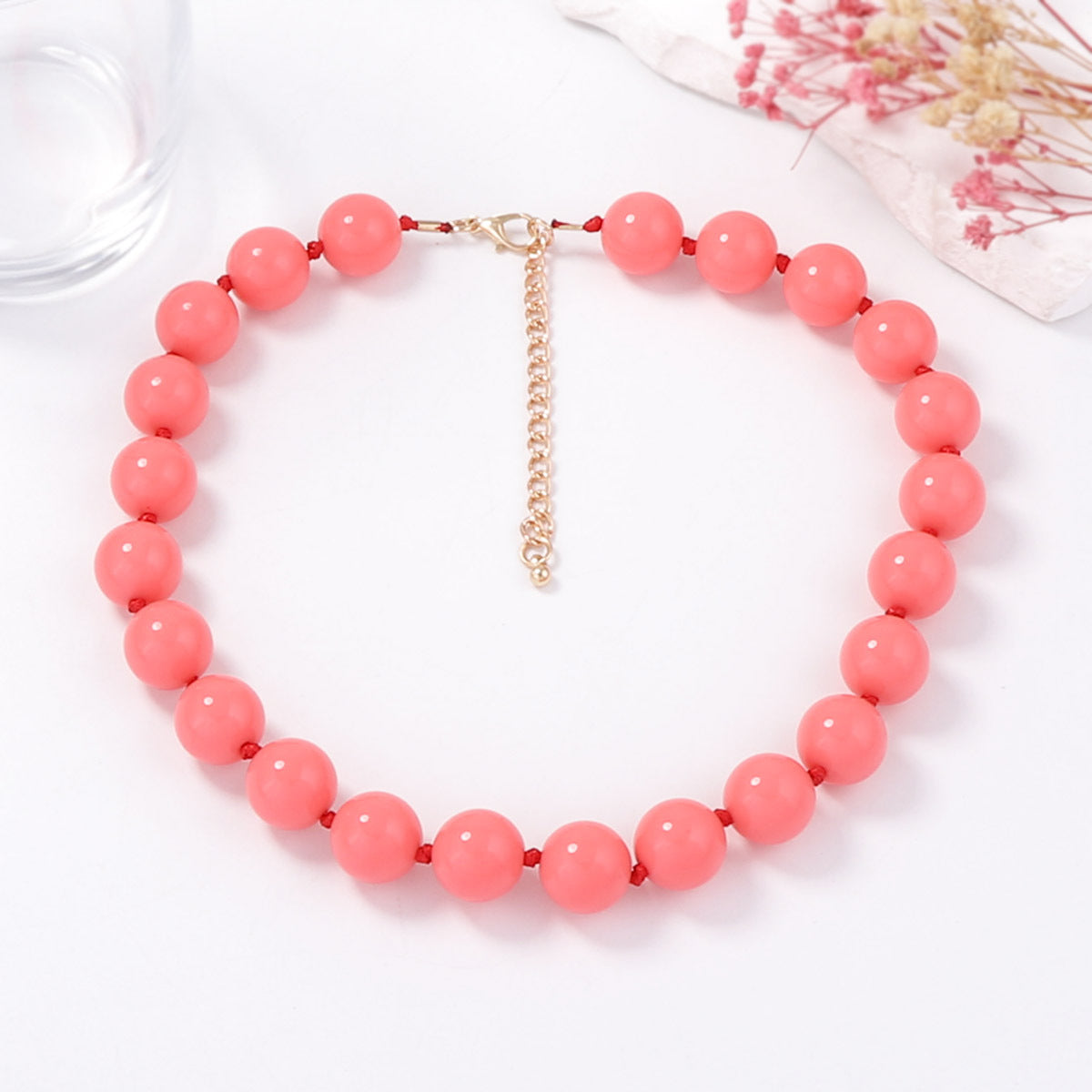 Bohemian Chic Multi-Color Beaded Layered Necklace - Versatile Geometric Design for Effortless Everyday Style
