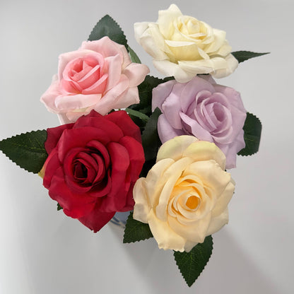 Realistic Single Stem Diamond Rose - Artificial Flower for Home Decor, Wedding Props, and Photography Arrangements