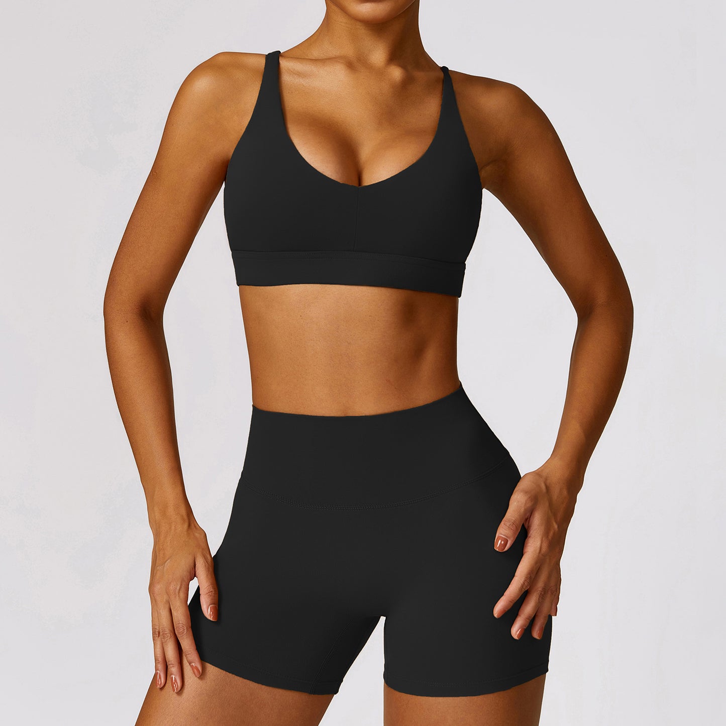 Brushed Long Sleeve Yoga Set Quick Dry and Comfortable High Performance Sportswear for Running and Fitness