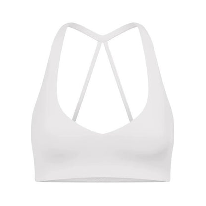 Yoga Top for Women and Supportive Sports Bra with Beautiful Back Design for Dance and Fitness Workouts