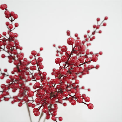 Realistic Red Winterberry Faux Flower Arrangement | Stunning Home Decor for Living Room and Wedding | Perfect for Brides and Special Occasions