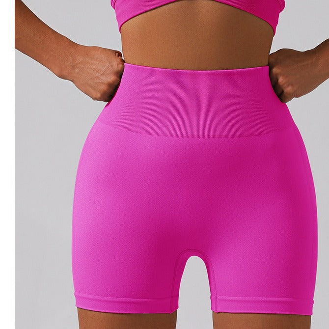 Seamless Knit Peach Lift High Waisted Yoga Shorts Tummy Control for Comfort and Style in Athletic Fitness