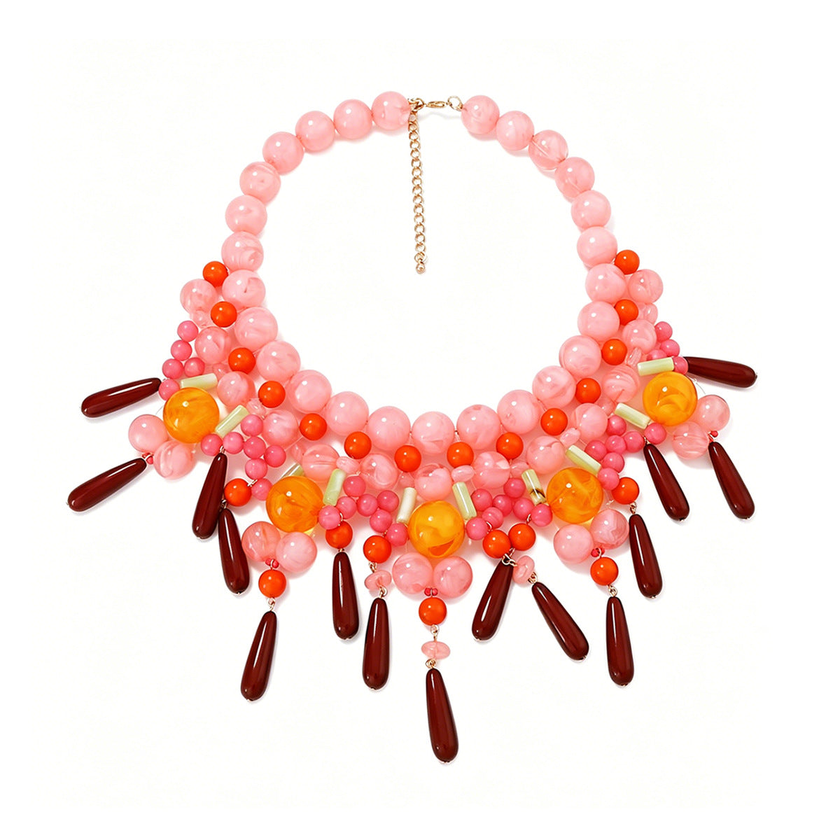 Stylish Creative Beaded Tassel Pendant Necklace for Women – Unique Boho Jewelry Gift for Every Occasion