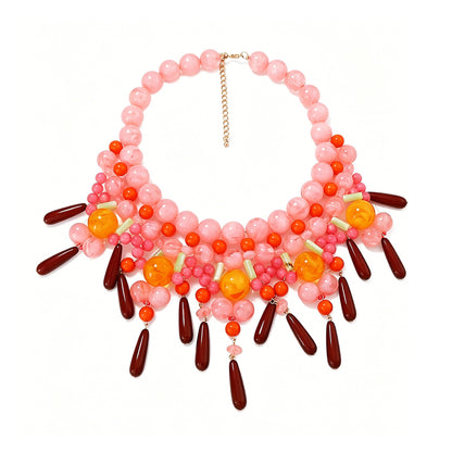 Stylish Creative Beaded Tassel Pendant Necklace for Women – Unique Boho Jewelry Gift for Every Occasion