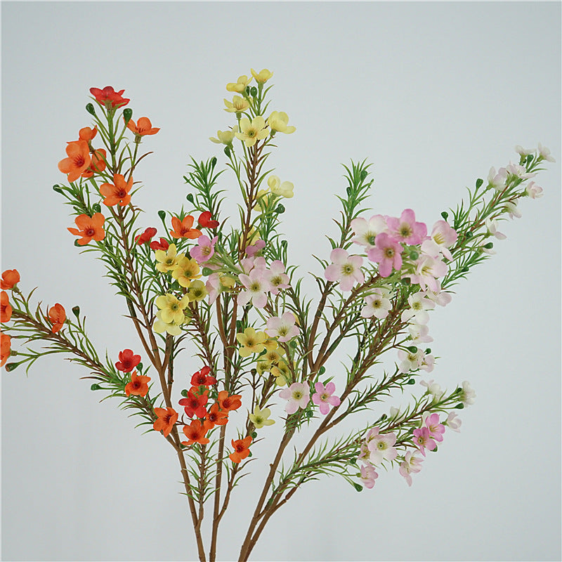 Realistic Australian Waxflower Artificial Floral Decor - Perfect for Home Décor, Bridal Bouquets, Photography Props, and Silk Flower Arrangements