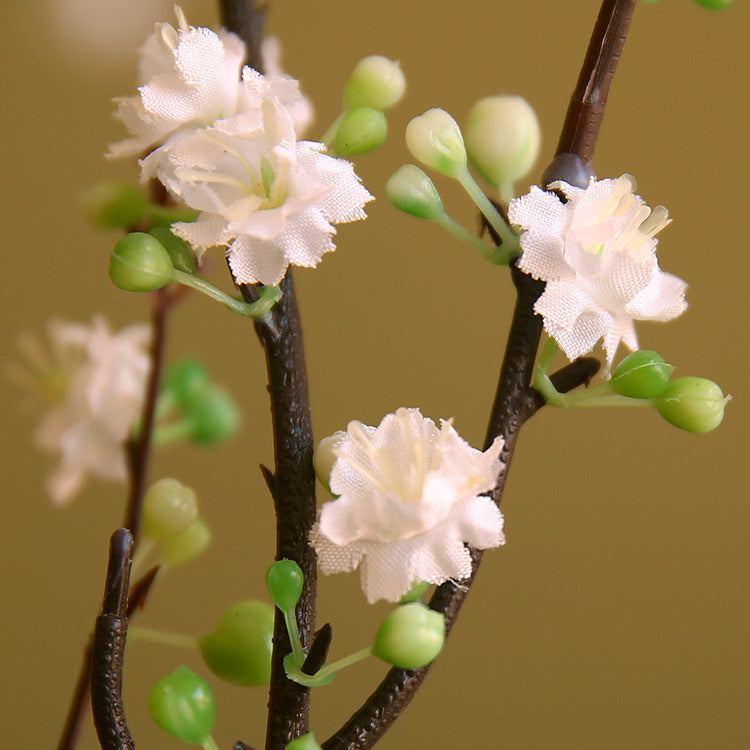 Single Stem Lucky Plum Blossom Artificial Flowers - Elegant Decor for Home and Floral Arrangements - Perfect for Festive Occasions and Everyday Use