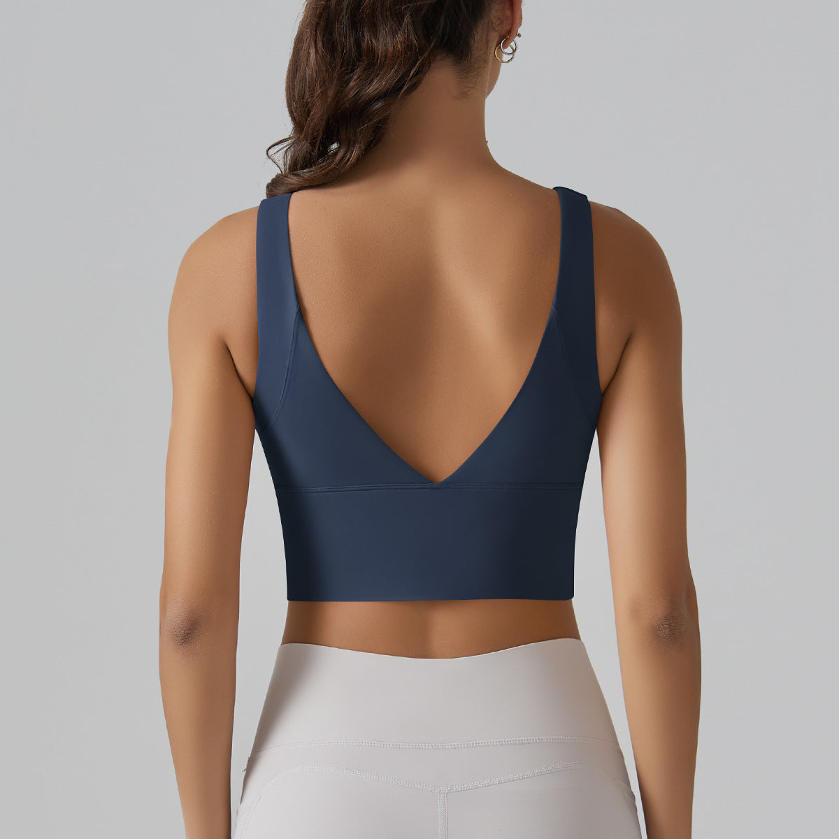 V Shaped Back Supportive Cloud Feel Sports Bra High Elasticity and Comfort for Running Gym Workouts and Yoga