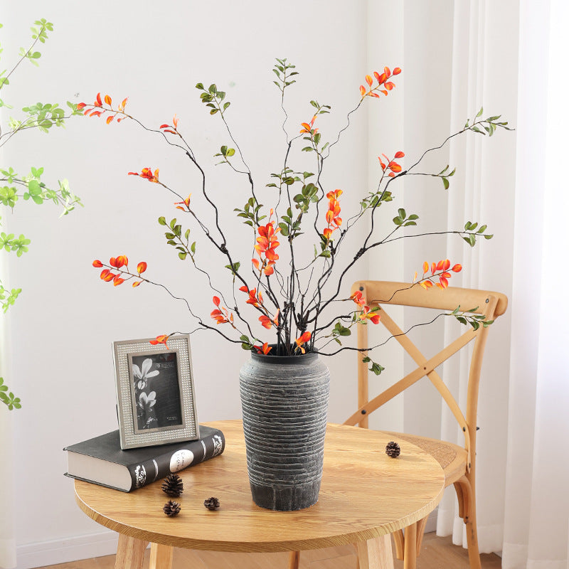 Realistic Mini Autumn Leaves and Long Branches - Versatile Spring Rain Decor for Weddings, Outdoor Spaces, and Home Entryways