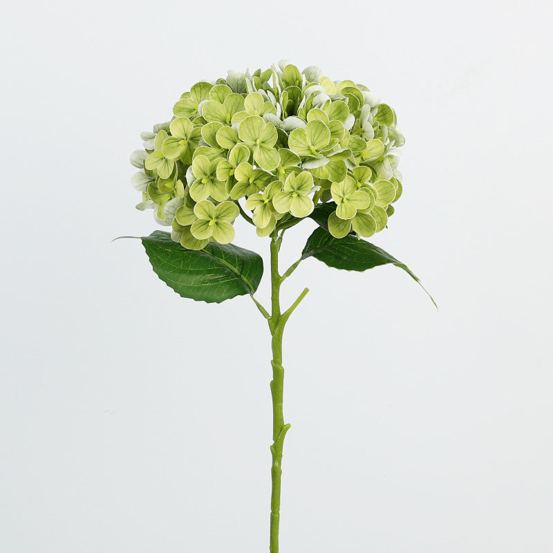 Realistic Touch Hydrangea Branch Soft Rubber Decorative Faux Flowers for Elegant Home and Wedding Décor