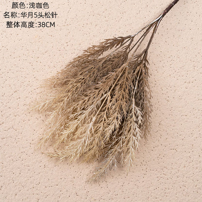 Elegant 5-Head Artificial Pine Needle Greenery for Weddings – Stylish INS-Inspired Faux Floral Decor (Model MW53002)