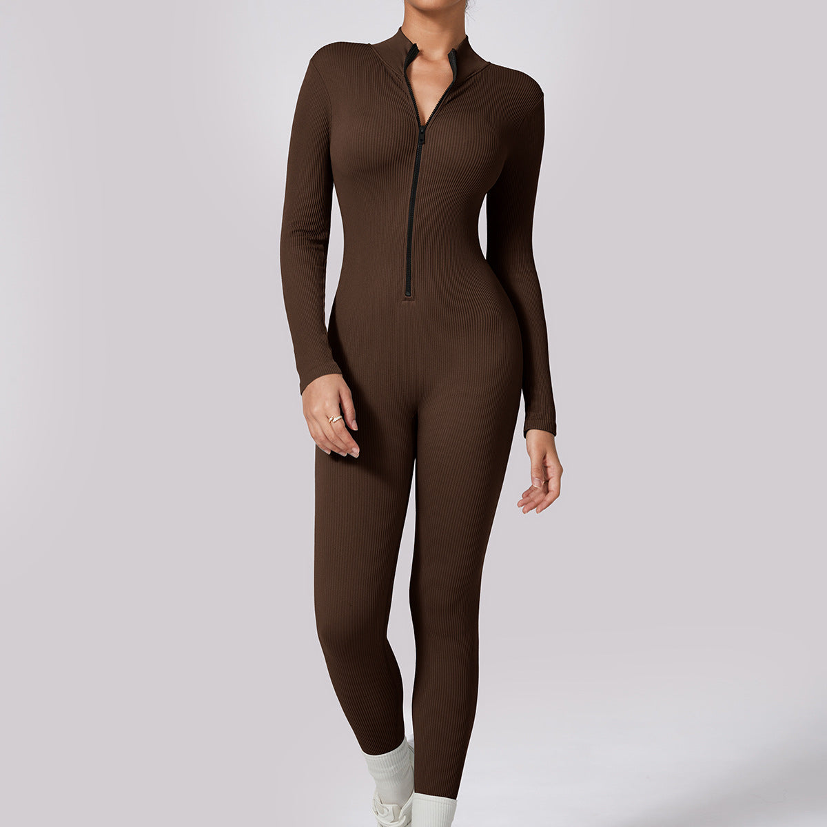 Quick Dry High Elastic One Piece Women's Yoga Jumpsuit with Zipper ly Designed for Fitness Comfort and Style