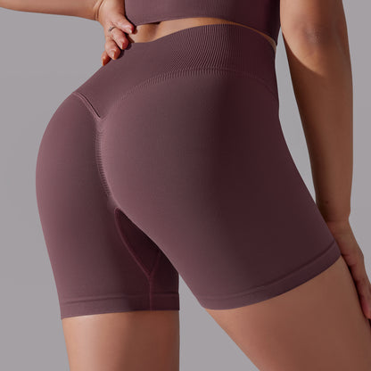 Women's High Waisted Seamless Butt Lifting Yoga Shorts Quick Dry Breathable Fitness Running Workout Shorts for Comfort and Performance