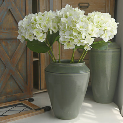 Single Stem Touch-Feel French Hydrangea - Realistic, Moisture-Retaining Artificial Hydrangea Flower for Elegant Home Decoration and Hotel Floral Arrangements