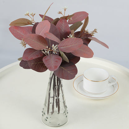 Realistic Eucalyptus Leaf Artificial Flower Bouquet – Perfect for Wedding Decorations, Home Decor, and Floral Arrangements